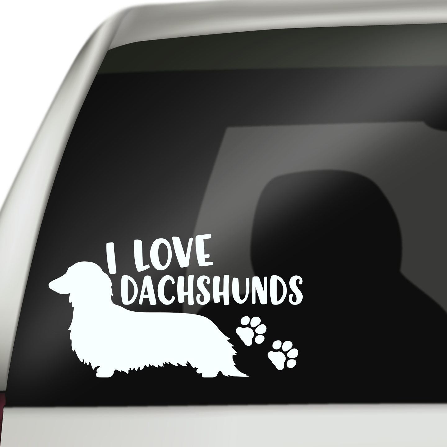 I Love Dachshunds Sticker