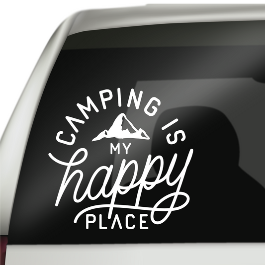 Camping Is My Happy Place Sticker