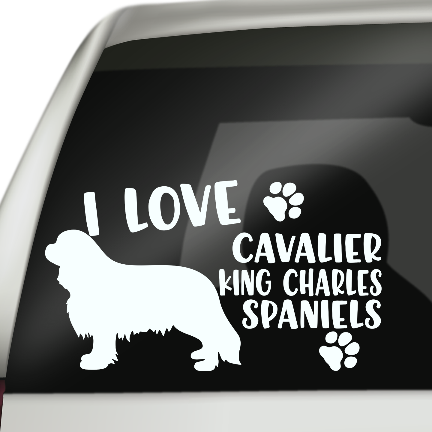 I Love Cavalier King Charles Spaniels Sticker