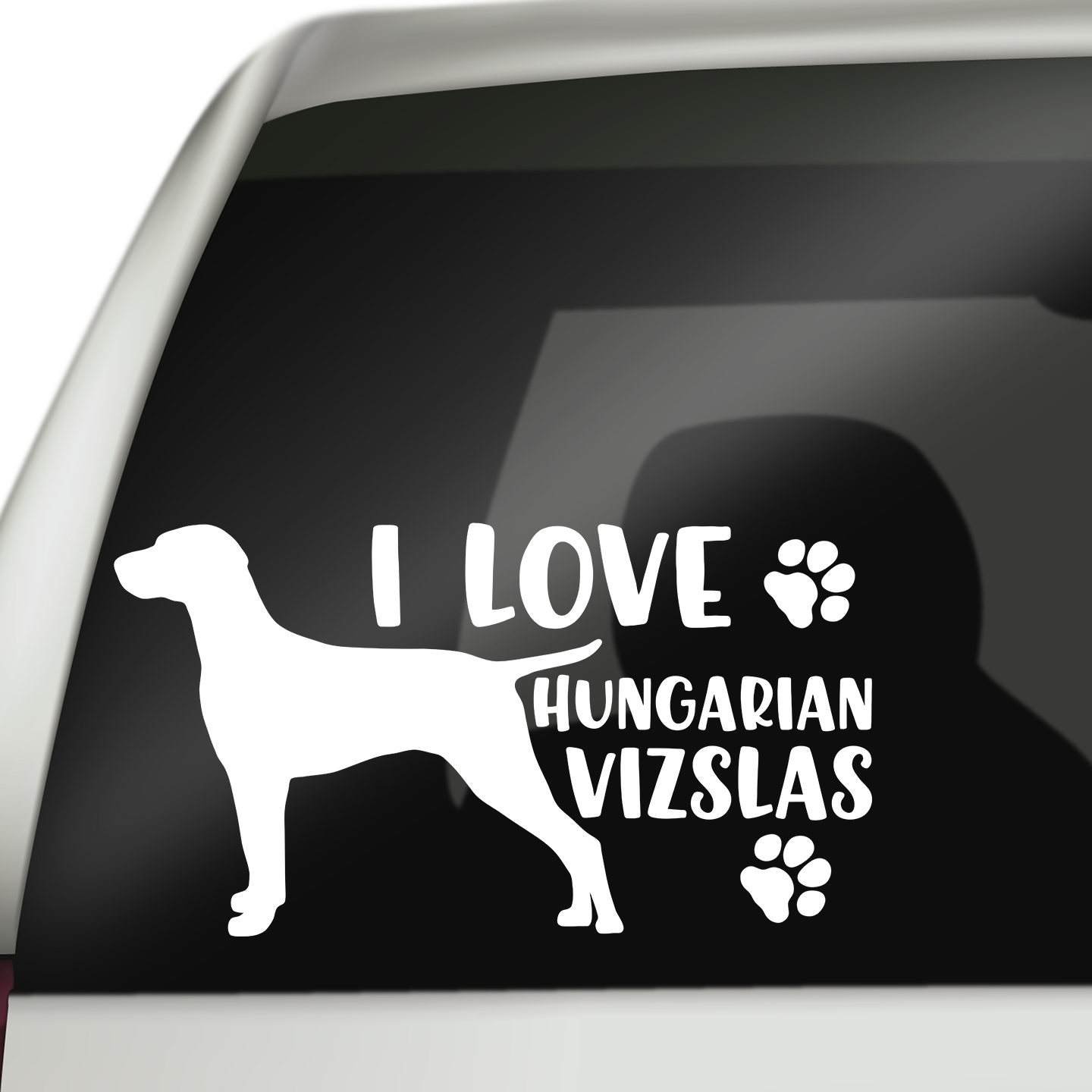 I Love Hungarian Vizslas Sticker