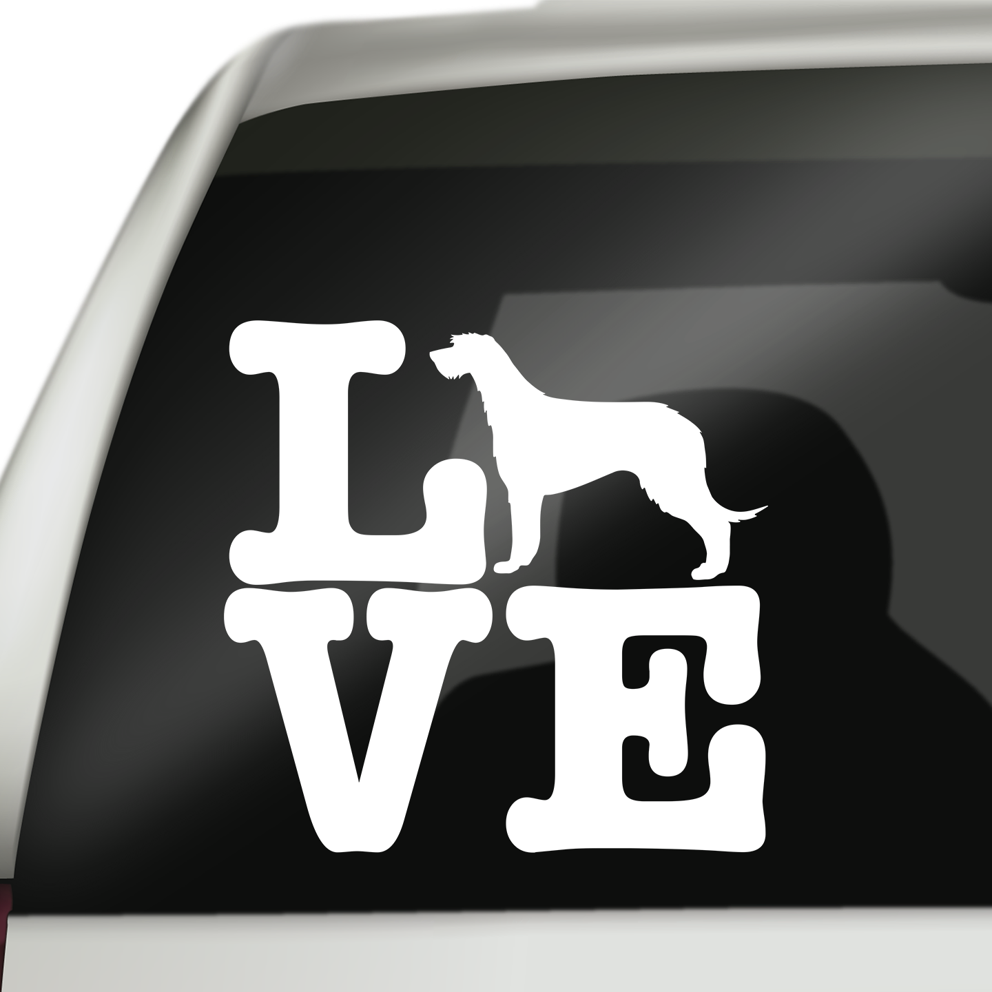 Irish Wolfhound Love Sticker