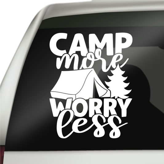 Camp More Worry Less Sticker
