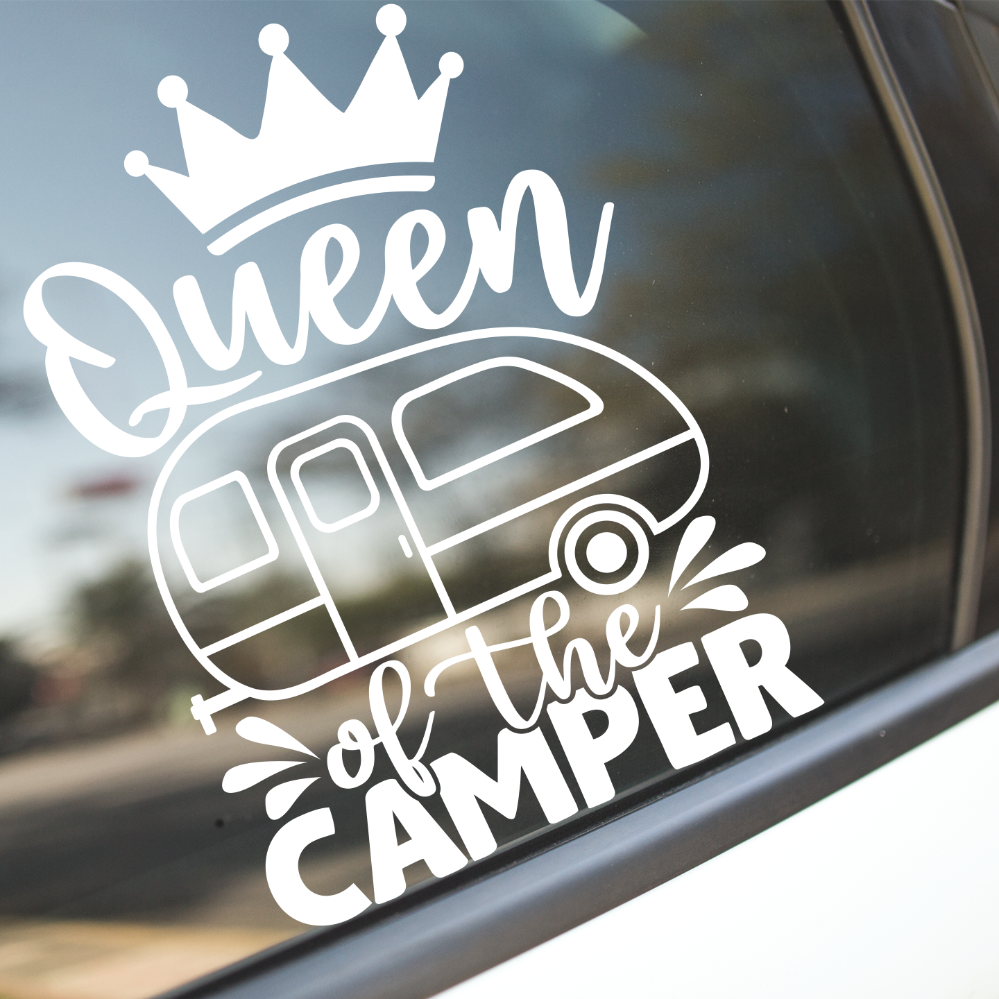 Queen Of The Camper Sticker