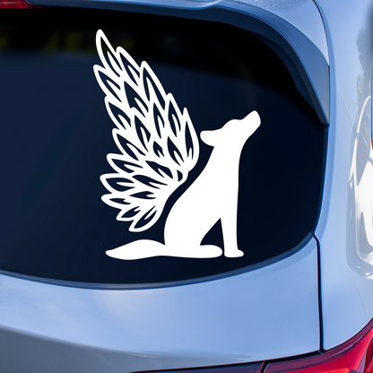 Dog With Wings Memorial Sticker