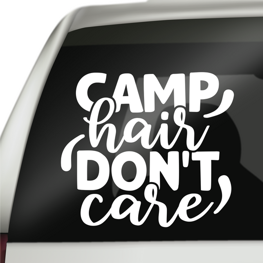 Camp Hair Don't Care Sticker