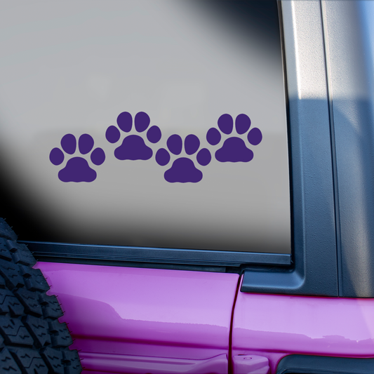 Purple Paw Print Stickers