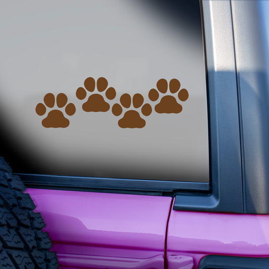 Copper Paw Print Stickers