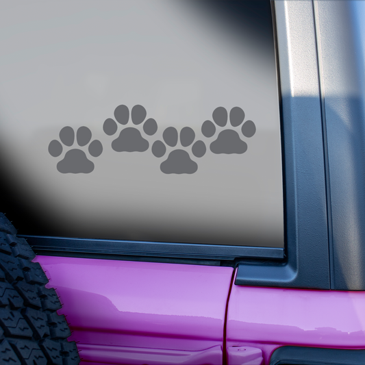 Silver Paw Print Stickers