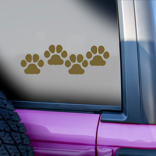 Gold Paw Print Stickers