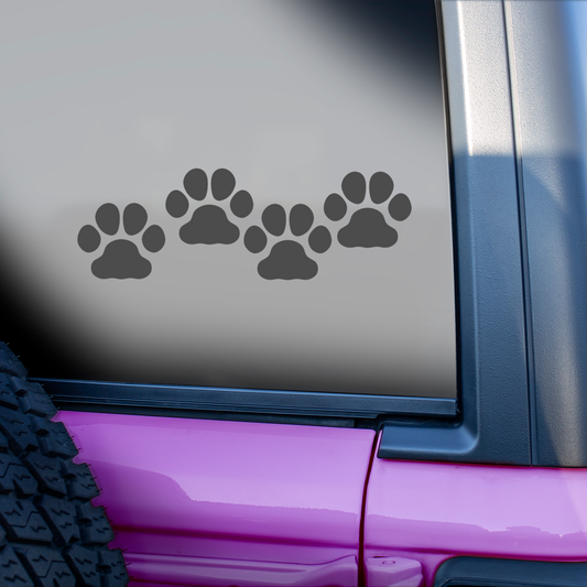 Dark Grey Paw Print Stickers