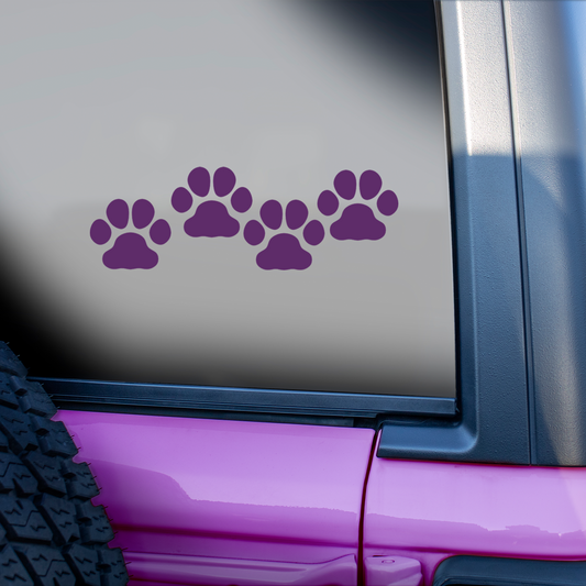 Violet Paw Print Stickers