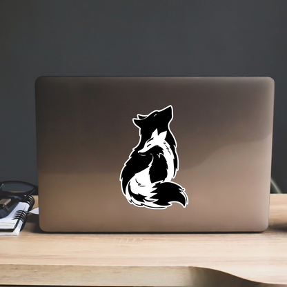 Fox And Wolf Sticker