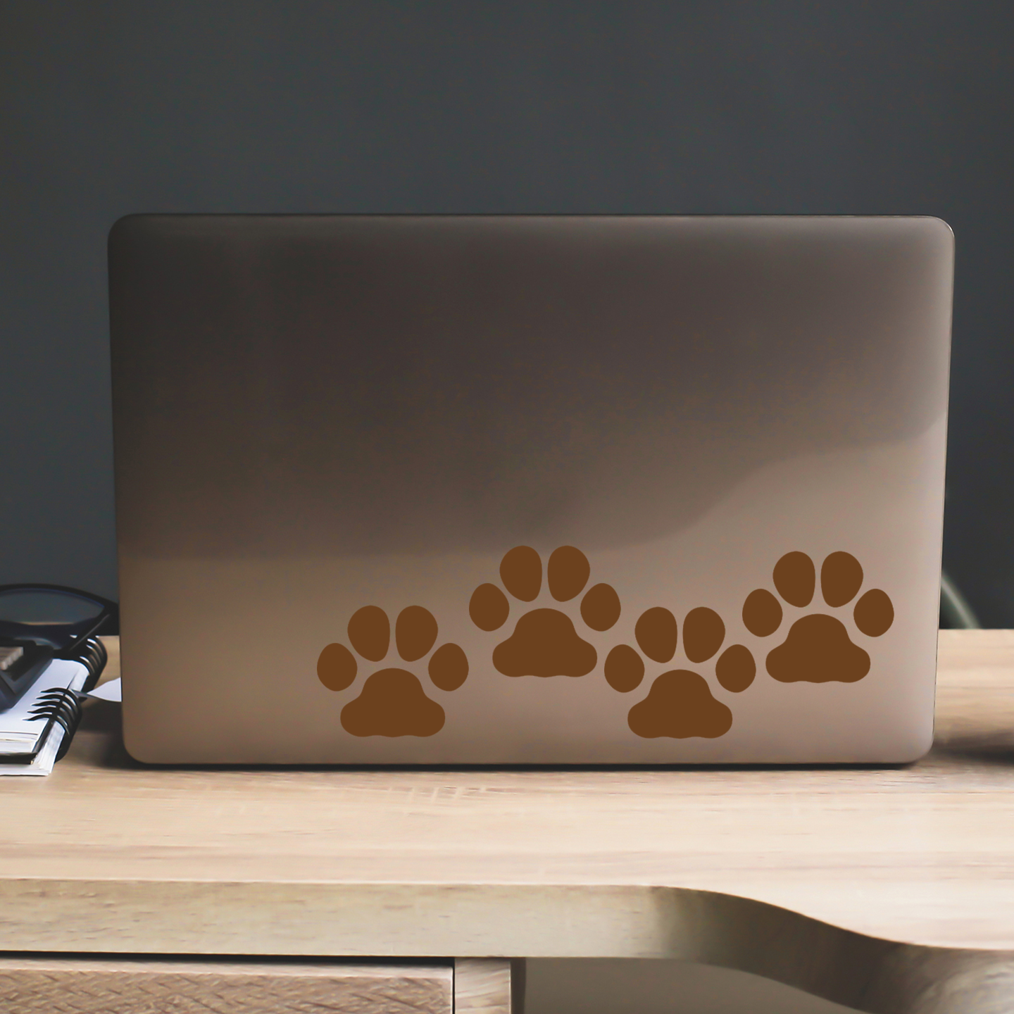 Copper Paw Print Stickers