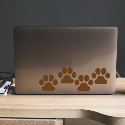 Copper Paw Print Stickers