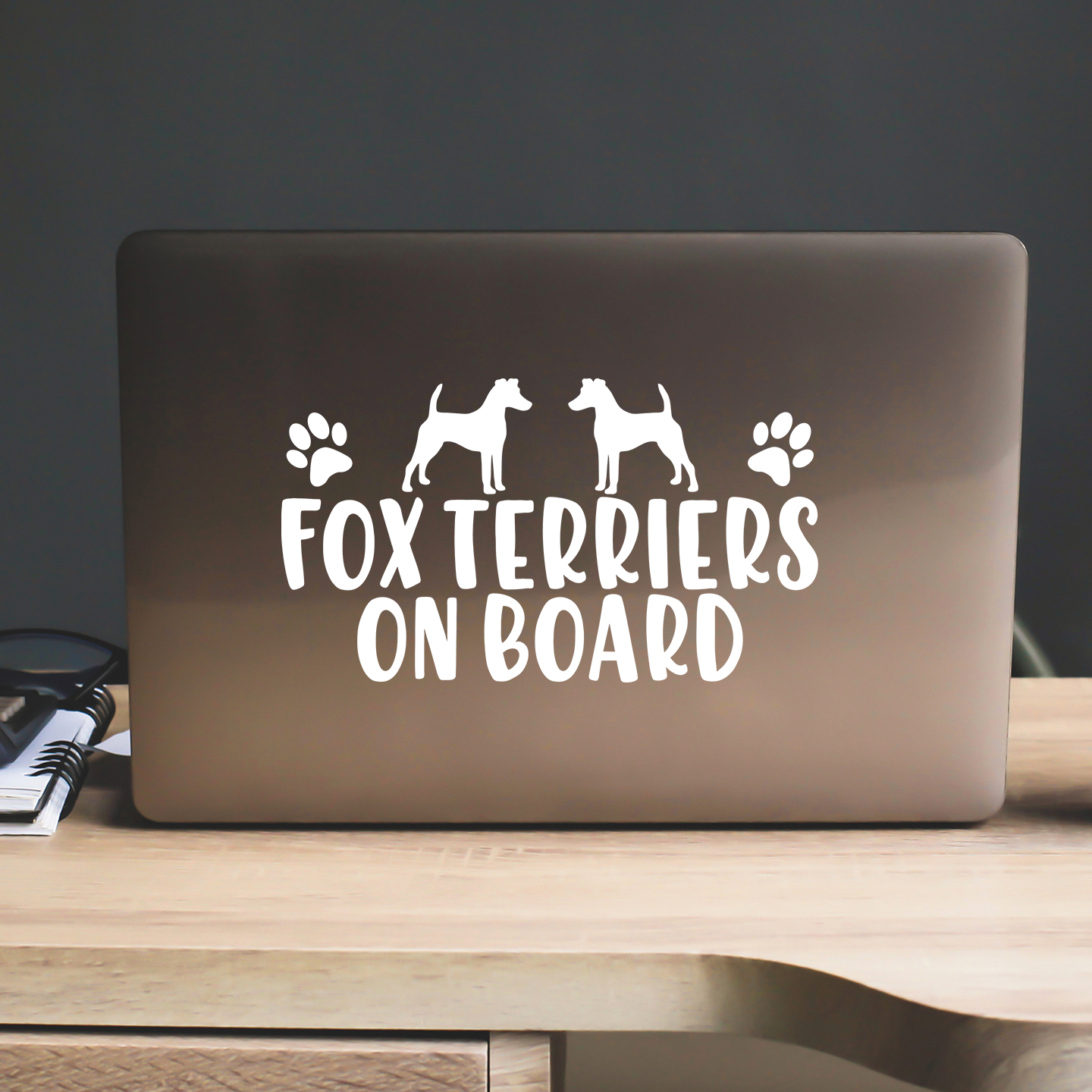 Fox Terriers On Board Sticker