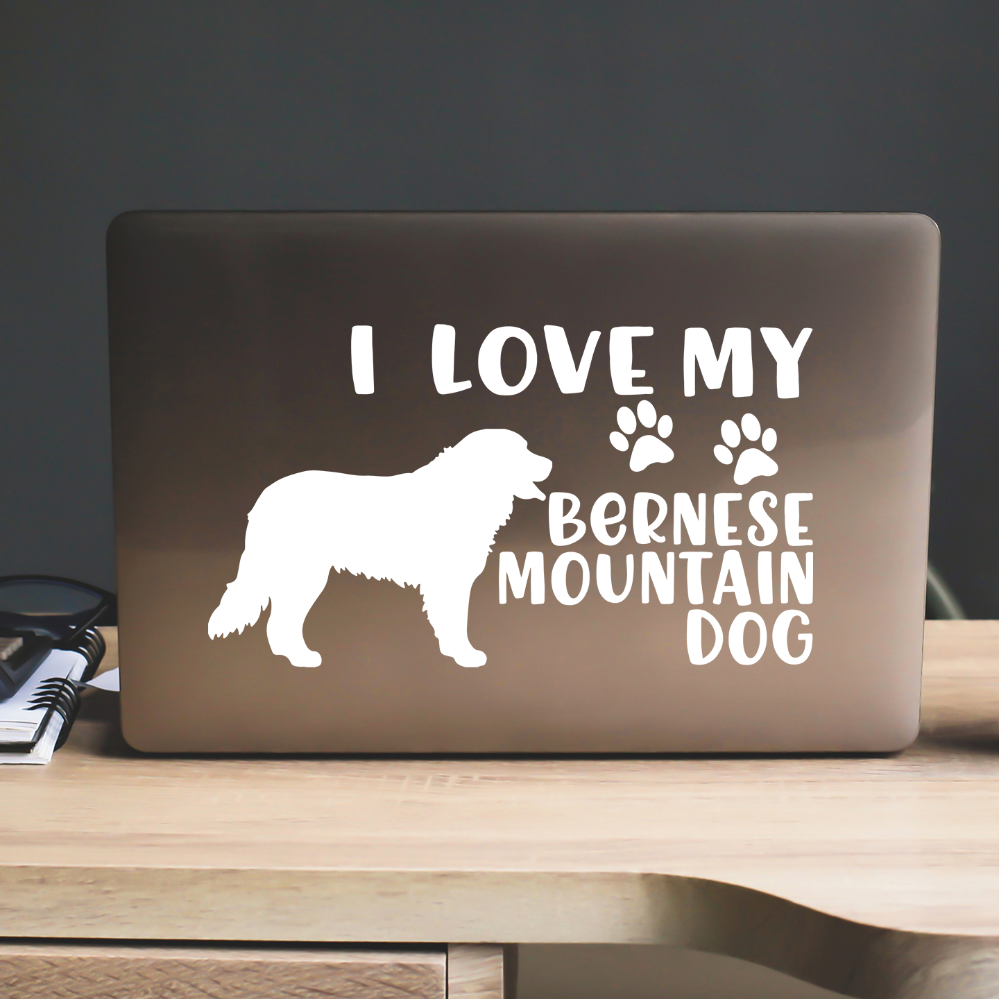 I Love My Bernese Mountain Dog Sticker