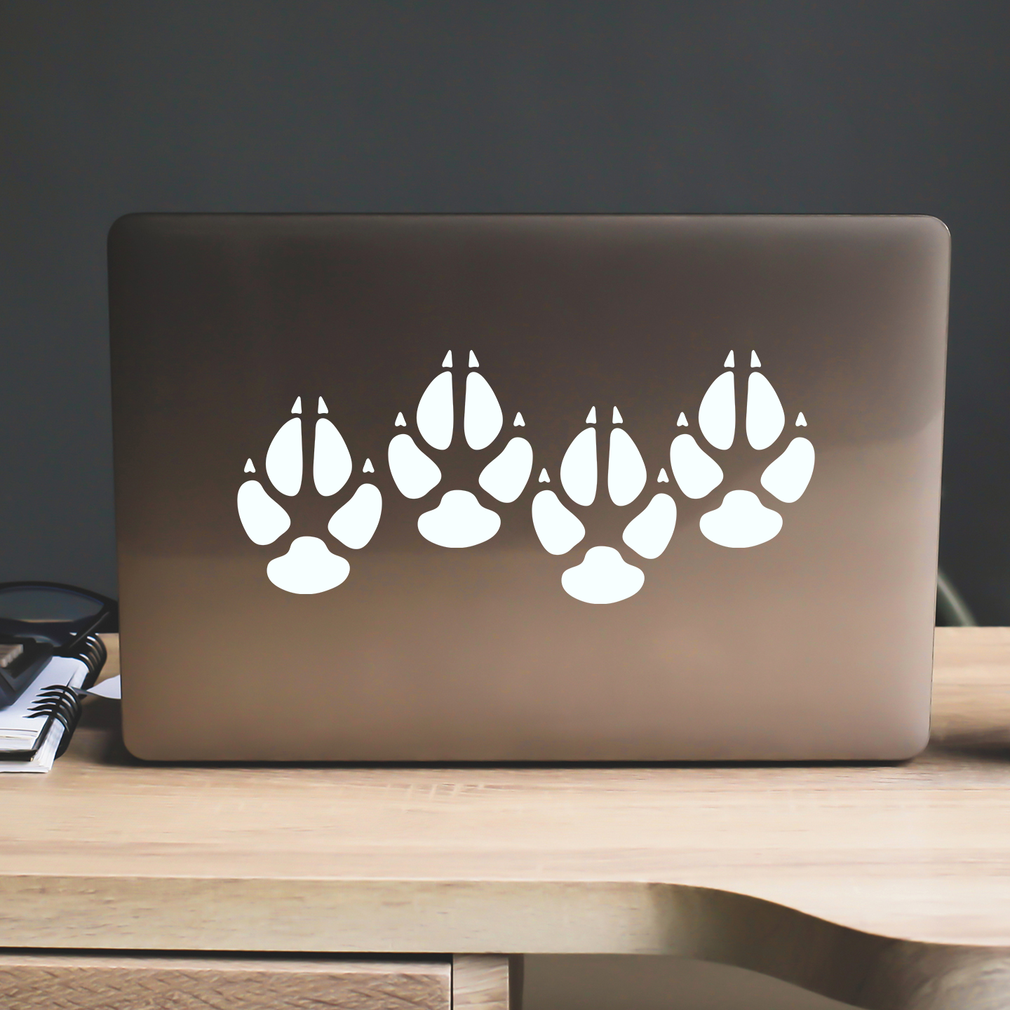 Fox Paw Print Stickers