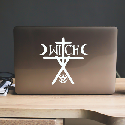 Witch Cross Pentagram Sticker