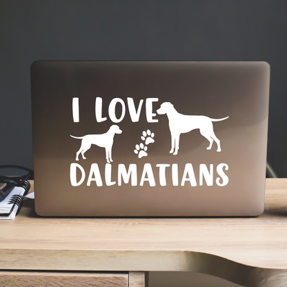 I Love Dalmatians Sticker