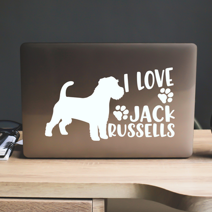 I Love Jack Russells Sticker