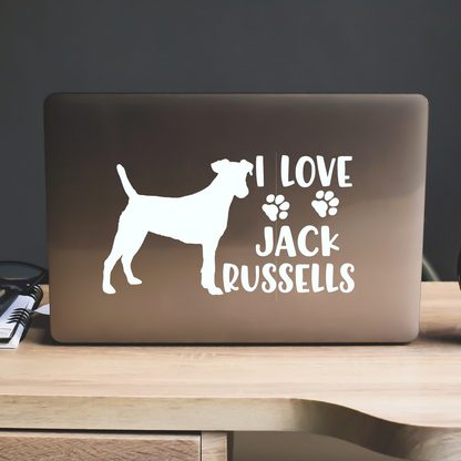 I Love Jack Russells Sticker