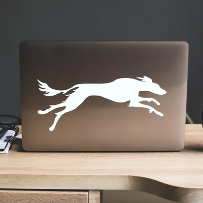 Borzoi Running Silhouette Sticker