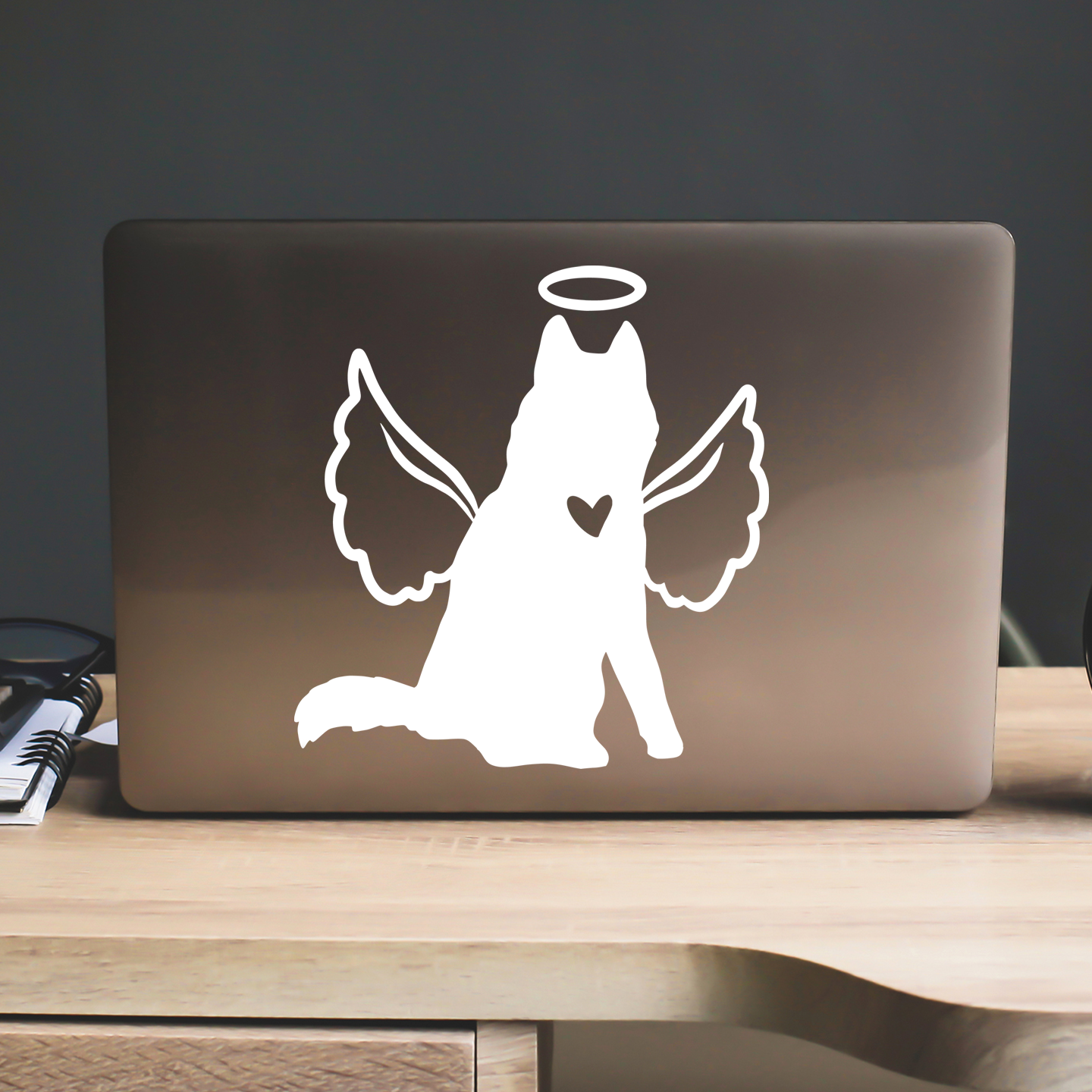 Siberian Husky With Angel Wings Sticker