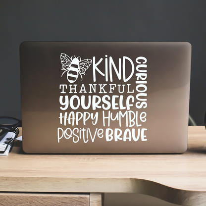 Bee Kind Positive Affirmation Sticker
