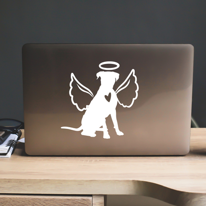 Boxer With Angel Wings Memorial Sticker