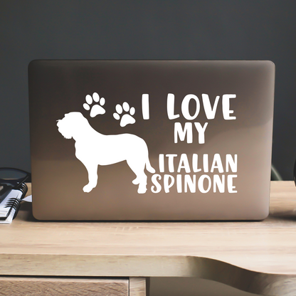I Love My Italian Spinone Sticker