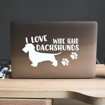 I Love Dachshunds Sticker