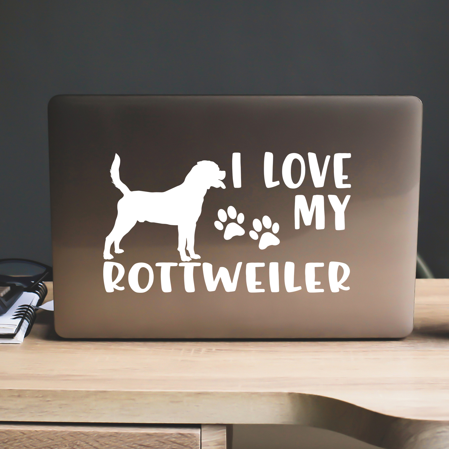 I Love My Rottweiler Sticker