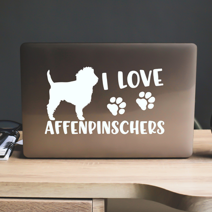 I Love Affenpinschers Sticker