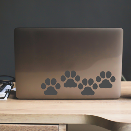 Dark Grey Paw Print Stickers