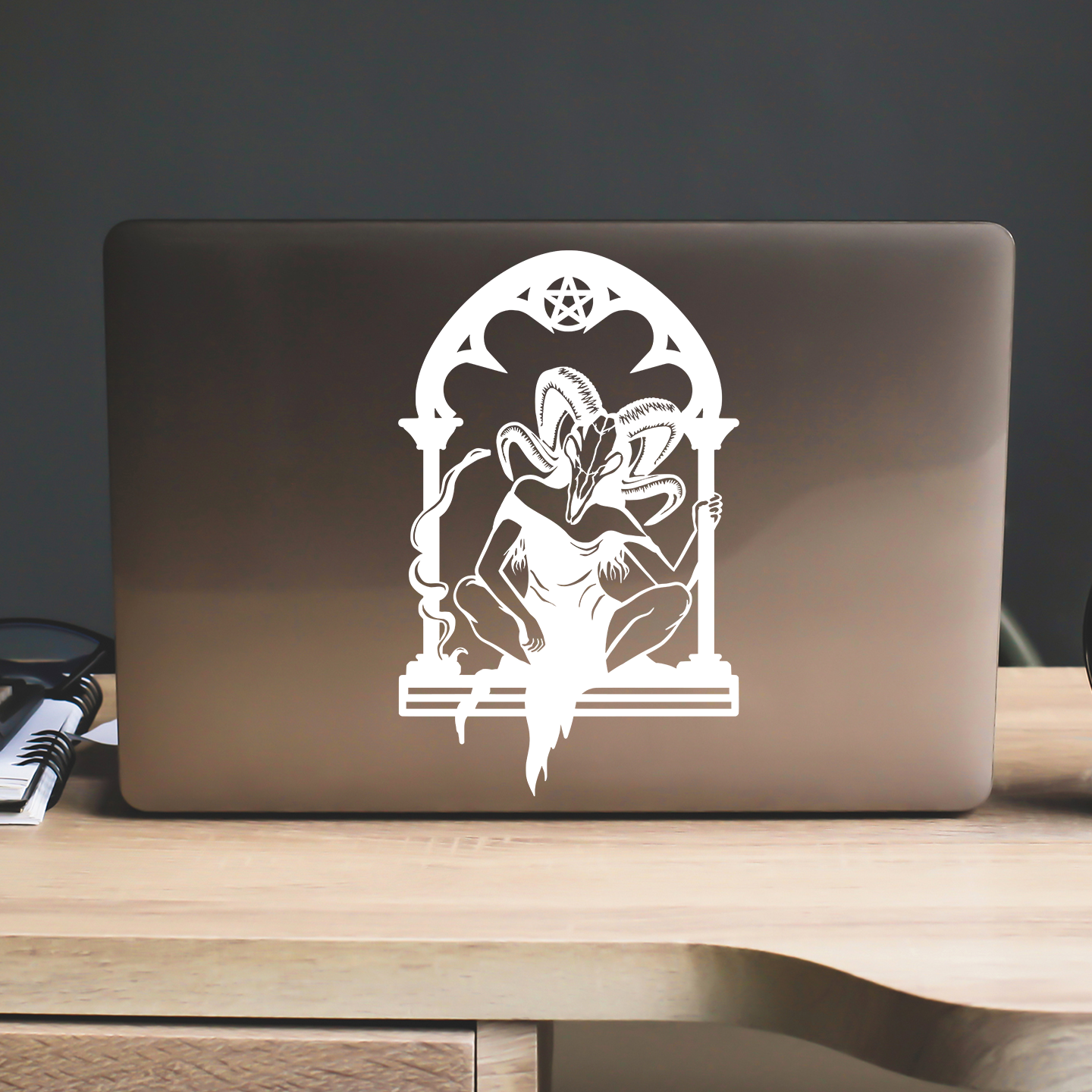 Skull Woman Baphomet Sticker