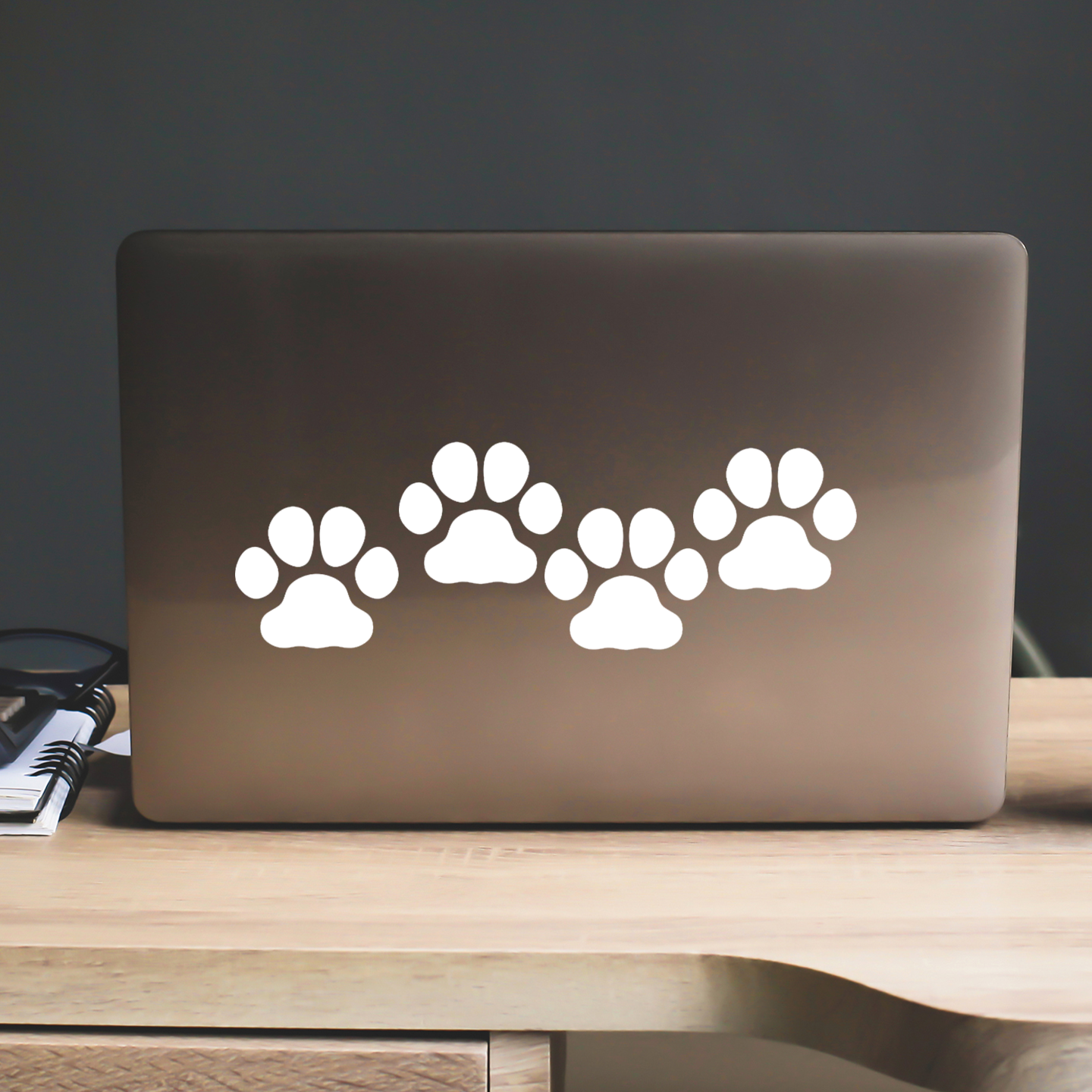 White Paw Print Stickers