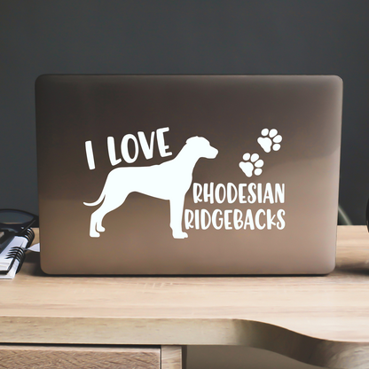 I Love Rhodesian Ridgebacks Sticker