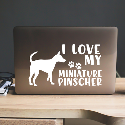 I Love My Miniature Pinscher Sticker