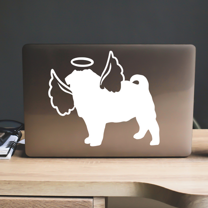 Pug With Angel Wings Sticker
