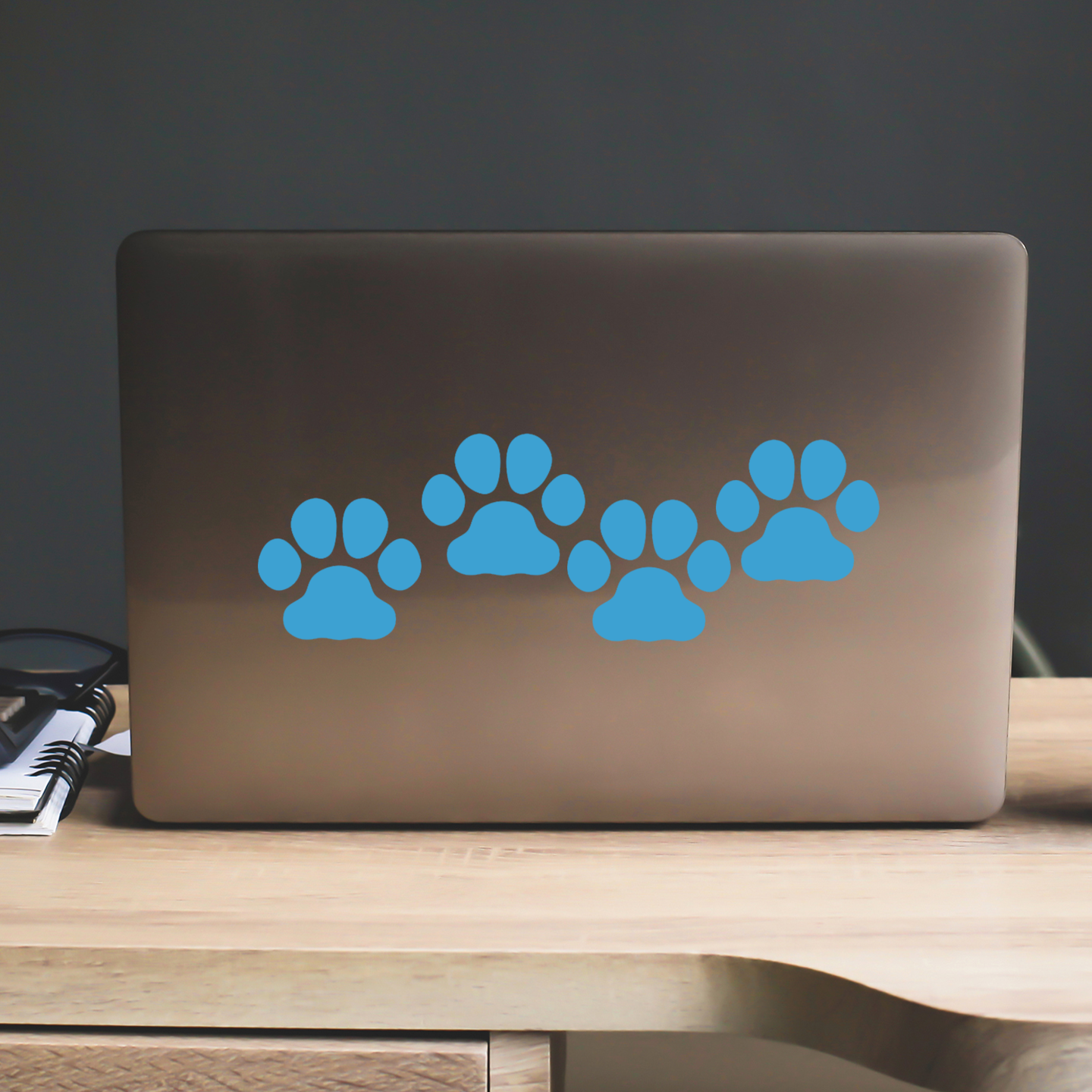 Blue Paw Print Stickers