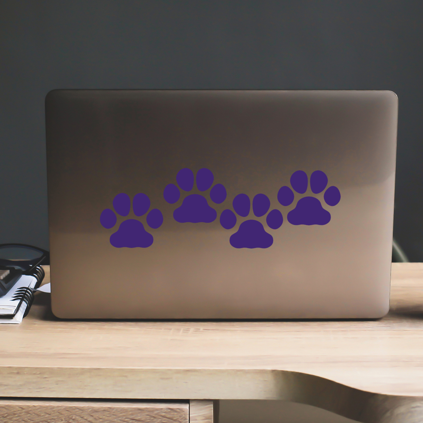 Purple Paw Print Stickers