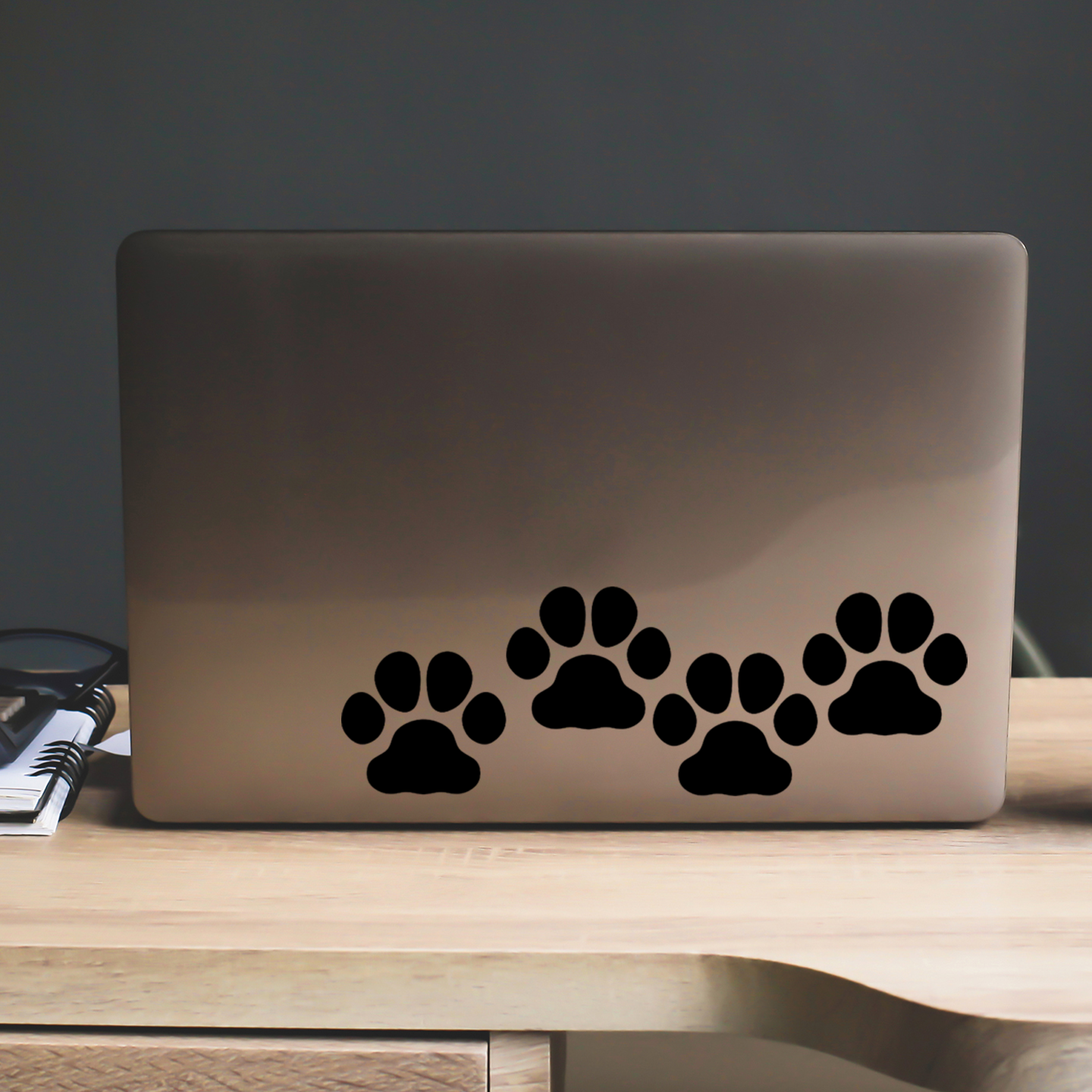 Black Paw Print Stickers