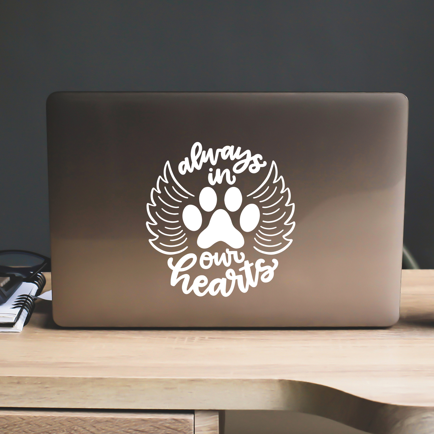 Always In Our Hearts Pet Memorial Sticker