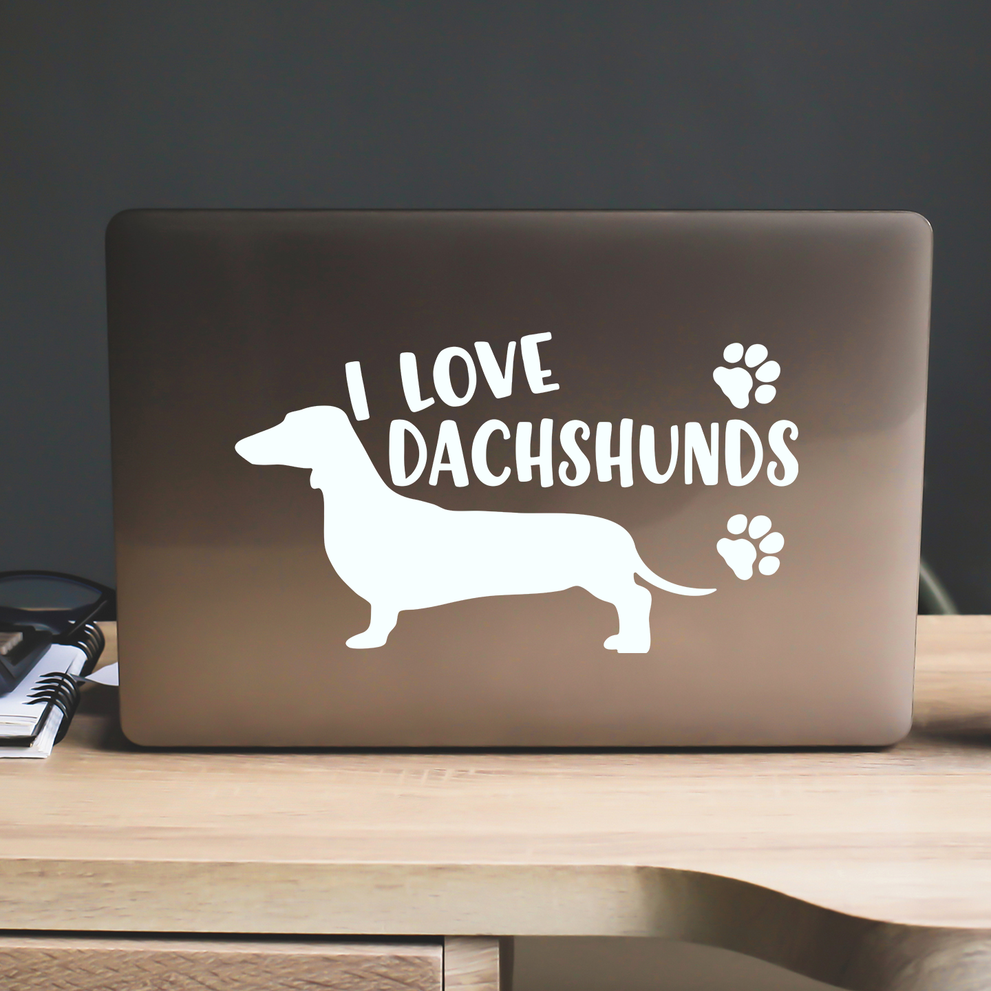 I Love Dachshunds Sticker