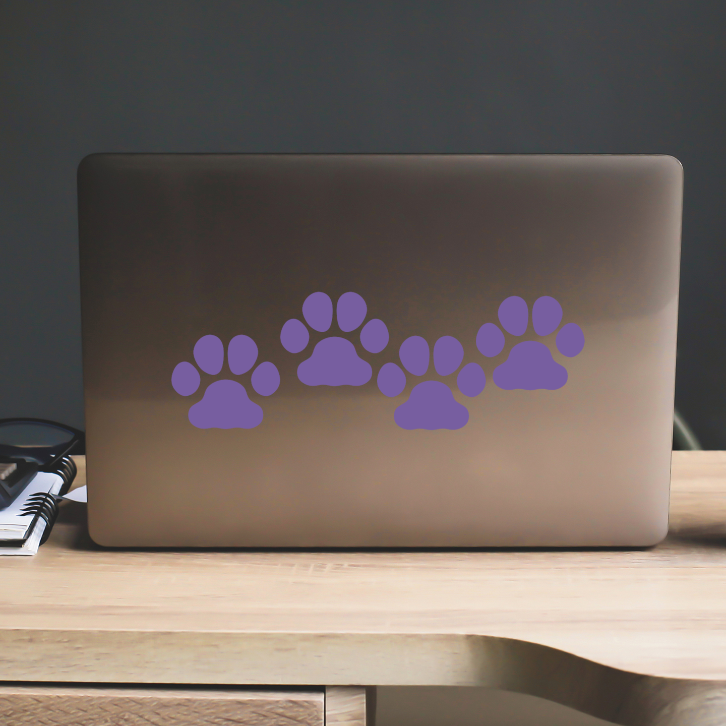 Lavender Paw Print Stickers