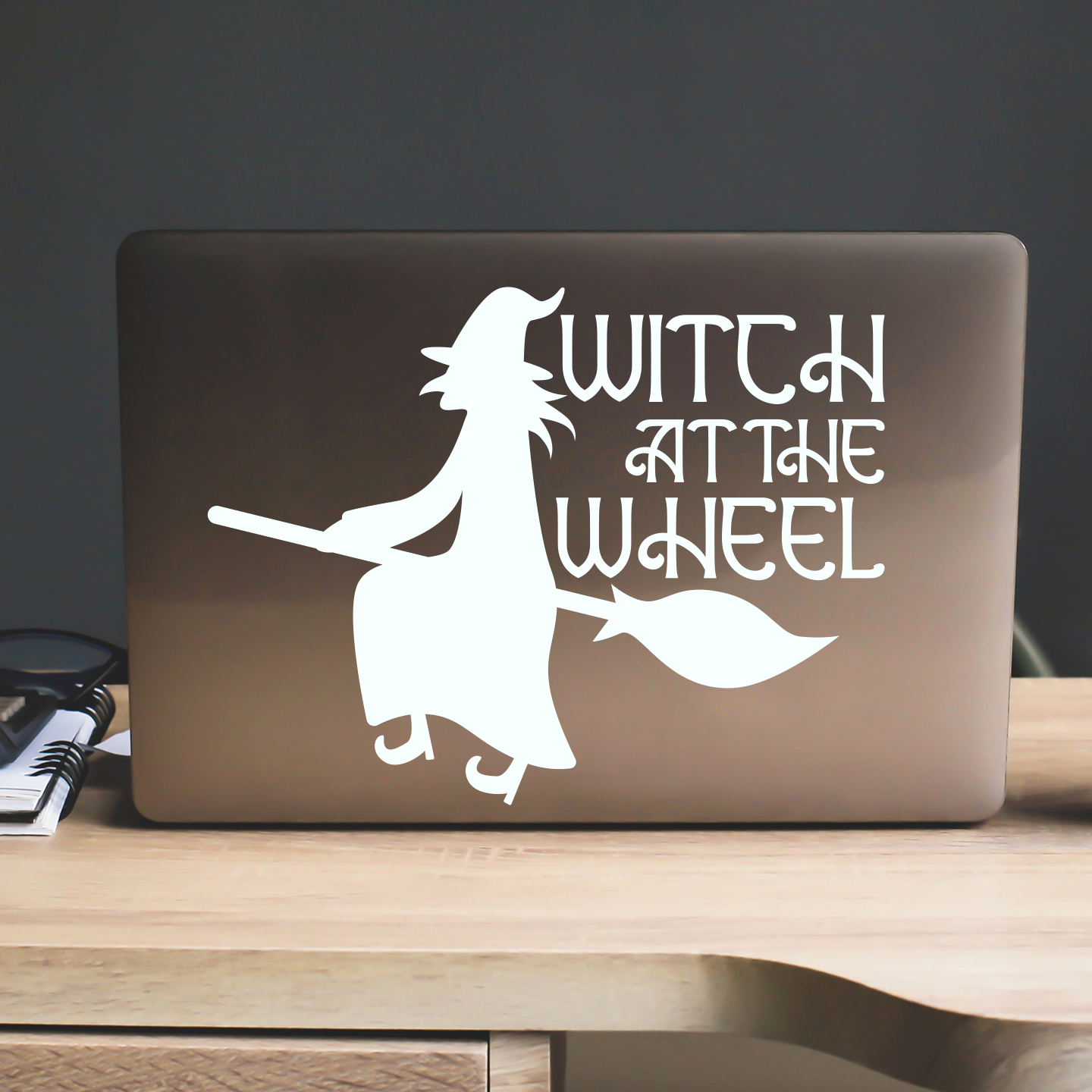 Witch At The Wheel Sticker