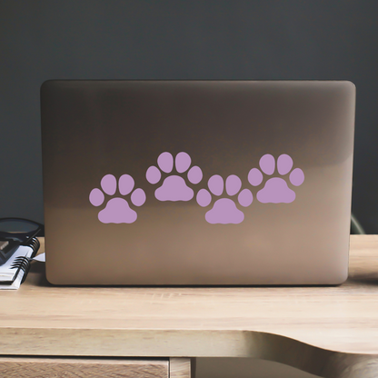 Lilac Paw Print Stickers