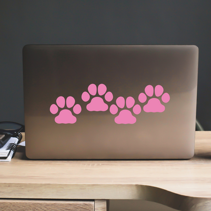 Pink Paw Print Stickers