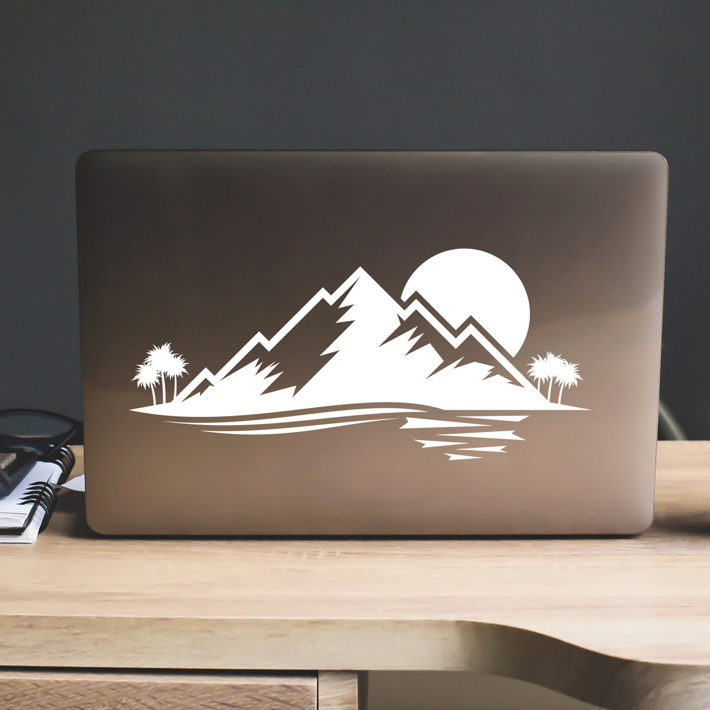 Mountain Palm Trees Decal