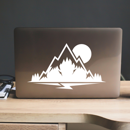 Mountain With Moon Decal